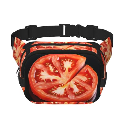 Tomato Slice Bauchtasche, kleine modische Umhängetasche, leicht, für Damen und Herren, Laufen, Workout, Wandern, Reisen Tomato Slice Bauchtasche, kleine modische Umhängetasche, leicht, für Damen und Herren, Laufen, Workout, Wandern, Reisen von KKLWEGU