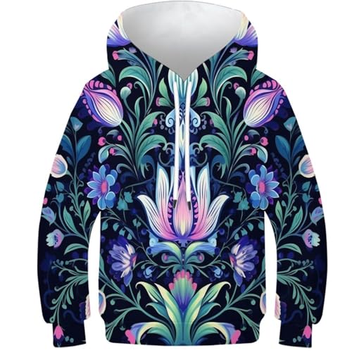 KKOLASXZE 3D GedrucKt Figur Hoodies KapuzenpulLieber PulLieber Unisex Casual Hoody Sweatshirt Für Jungen Mädchen Mit Tasche 7-9Y von KKOLASXZE