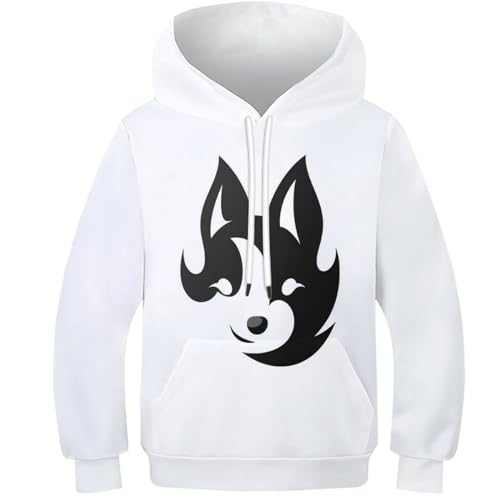 KKOLASXZE 3D GedrucKt Fuchs Hoodies KapuzenpulLieber PulLieber Unisex Sweatshirts Für Jungen Mädchen Mit Tasche 8-10Y von KKOLASXZE