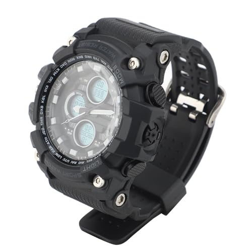 KKPLZZ Digitales Handgelenk Water Proof TPU Gurt LED Digitale Uhr 3 Zeitzonen EL Backlight Analog Armswatch Schwarz Schwarz KKPLZZ Digitales Handgelenk Water Proof TPU Gurt LED Digitale Uhr 3 Zeitzonen EL Backlight Analog Armswatch Schwarz Schwarz von KKPLZZ