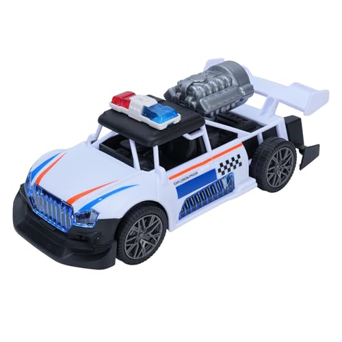 Kinder Spielzeugauto mit Sprühlicht Sound Universal Wheel Blendling Lichter Spielzeugauto für Mädchen (Weiß) von KKPLZZ