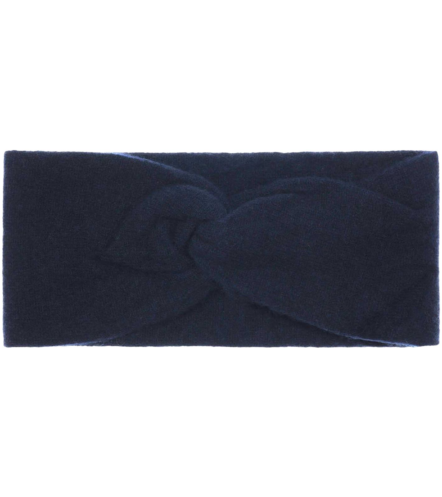 KKS STUDIOS Damen Stirnband aus 100% Kaschmir Kopf-Band mit Twist-Knoten 8009S-22 Navy von KKS STUDIOS Cashmere