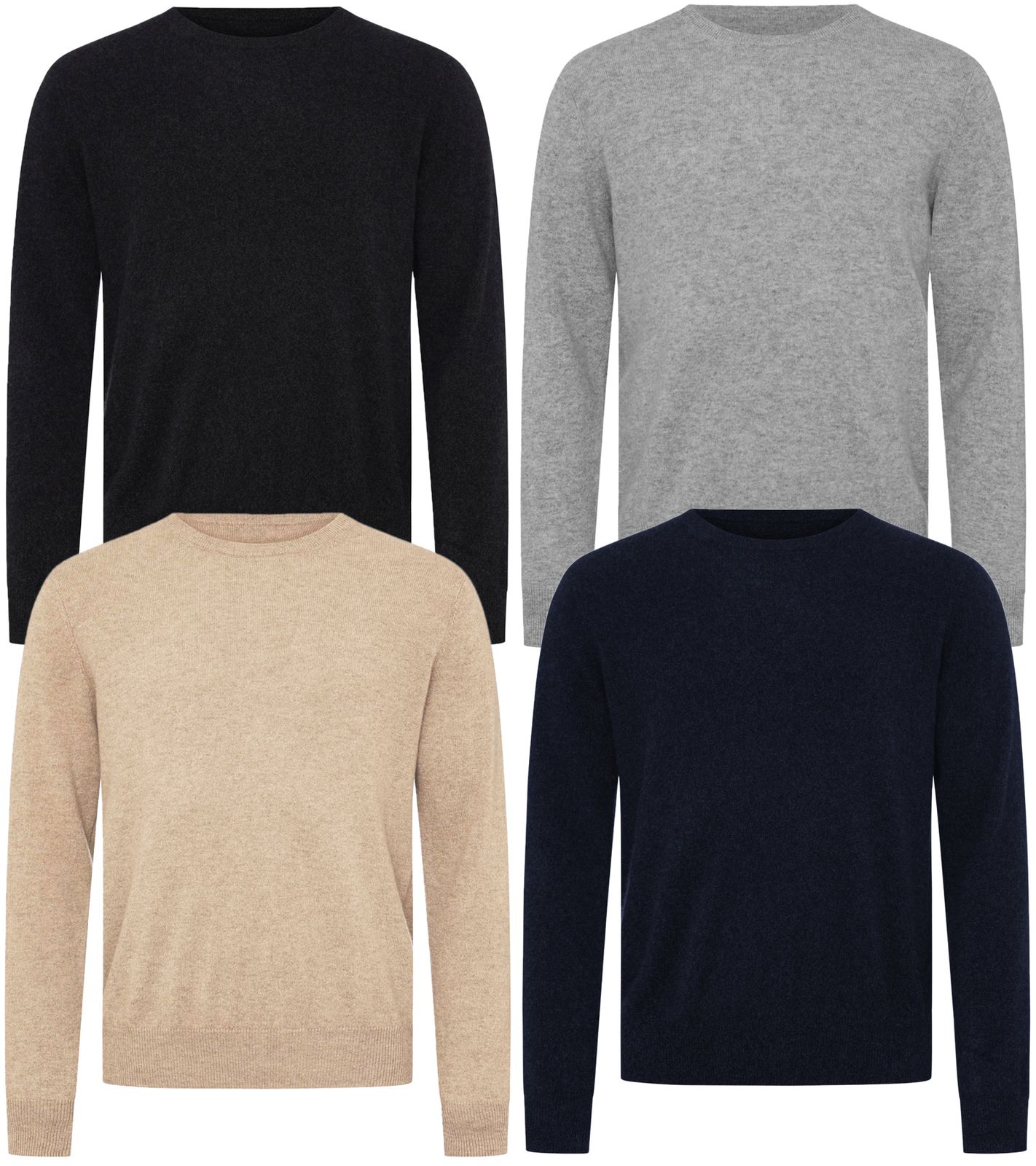 KKS STUDIOS Fiete-Round Neck Herren Rundhals-Pullover aus 100% Kaschmir Sweater KK2351 Navy, Anthrazit, Grau, Beige von KKS STUDIOS Cashmere