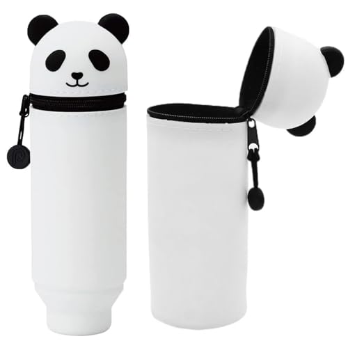 KKTONGXI Kawaii Federmäppchen, Mäppchen,Federmäppchen Reißverschluss,2-in-1 Weiche Silikontasche,Stifte Mäppchen, Cartoon, Stand Up,Large Capacity Pencil Case von KKTONGXI