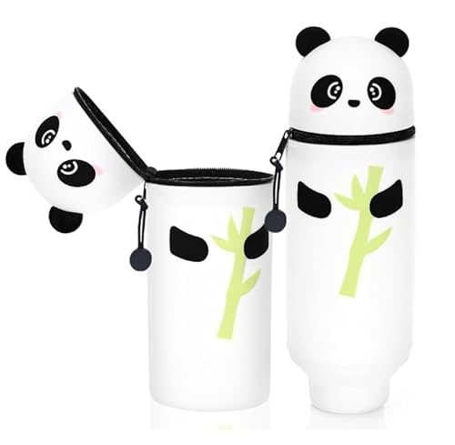 KKTONGXI 2-In-1 Silikon Federmäppchen, Federtasche Aus Weichem Silikon Für Stifte, Schlampermäppchen Teleskopisch Mäppchen Cartoon Bleistifthalter Bleistifthalter für Mädchen Und Jungen von KKTONGXI