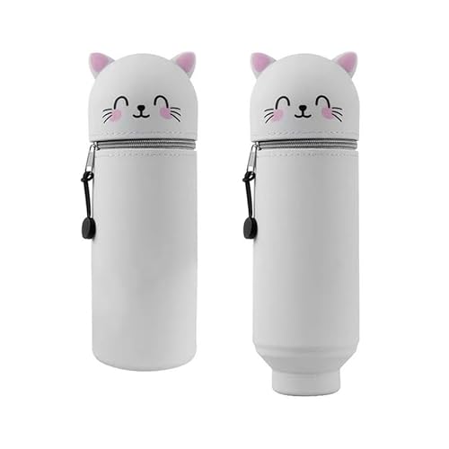 KKTONGXI Kawaii Federmäppchen, mäppchen, 2-in-1 Weiche Silikontasche Stand Up Federmäppchen, Tier Stifthalter, Stifte Mäppchen, Stifthalter Bleistifttasche Mädchen Junge von KKTONGXI