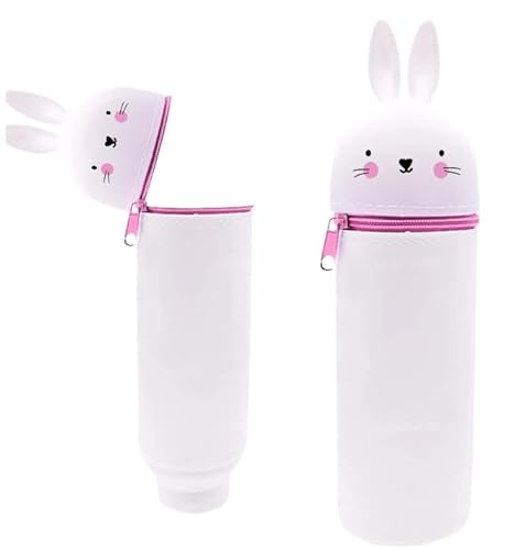 KKTONGXI Silikon Pencil Case mit Reißverschluss, 2-in-1 Mädchen & Jungen Teenager Schreibutensilien-Organizer von KKTONGXI