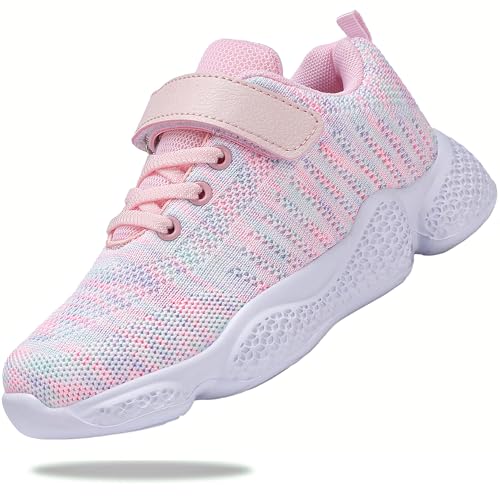 KKTOTO Jungen Schuhe Sportschuhe Kinder Mädchen Kinderschuhe Turnschuhe Hallenschuhe Outdoor Klettverschluss Wanderschuhe Leicht Sneaker Rosa 33 EU von KKTOTO