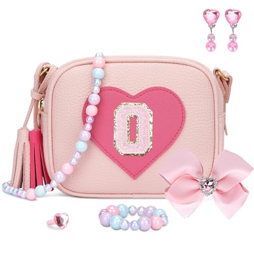 KKXIU Geschenke für 3 4 5 6 7 8 Jahre alte Mädchen verkleiden Schmuck Kinder Spielzeug Kleinkind Geldbörse Herz kleine Mädchen Tasche, Pink KKXIU Geschenke für 3 4 5 6 7 8 Jahre alte Mädchen verkleiden Schmuck Kinder Spielzeug Kleinkind Geldbörse Herz kleine Mädchen Tasche, Pink von KKXIU
