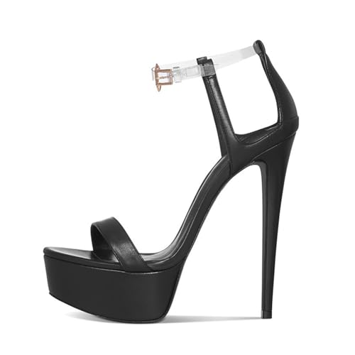 KKdhsfy 15CM Damen Plattform-Heels, Sky High Heel Sandalen, Partyschuhe, Brautschuh, Abend Schuhe,Schwarz,37 EU KKdhsfy 15CM Damen Plattform-Heels, Sky High Heel Sandalen, Partyschuhe, Brautschuh, Abend Schuhe,Schwarz,37 EU von KKdhsfy