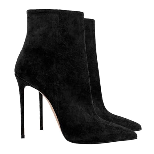 KKdhsfy Damen Wildleder Stiefeletten Geschlossene Spitze Stiefeletten Seitlicher Reißverschluss Winter Kleid Schuhe,Schwarz,34 EU KKdhsfy Damen Wildleder Stiefeletten Geschlossene Spitze Stiefeletten Seitlicher Reißverschluss Winter Kleid Schuhe,Schwarz,34 EU von KKdhsfy