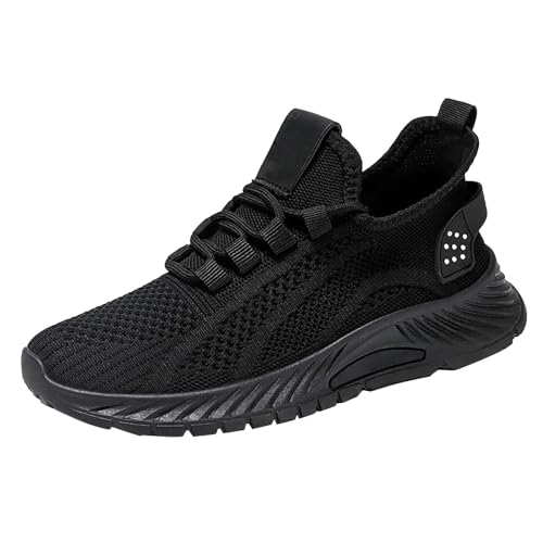 KKvoPiQ Damen-Frühling/Sommer, einfarbig, atmungsaktives Mesh, modische Freizeit-Sportschuhe Garten Schuhe Damen 39 (Black, 40) von KKvoPiQ