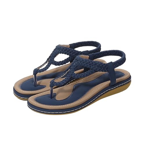 KKvoPiQ Große römische Strandsandalen für Damen im Frühling/Sommer Sommerkind Schuhe Damen Boots (Blue, 40) von KKvoPiQ