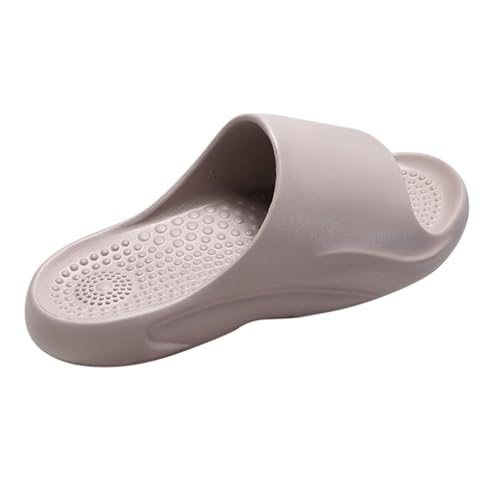 KKvoPiQ Hohe Schuhe Damen Absatz Größe 42 PVC Einfache rutschfeste Freizeit Bequeme Sandalen Hausschuhe mit Dicker Sohle Damenschuhe 40,5 (Khaki, 42) von KKvoPiQ