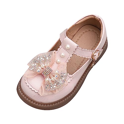 KKvoPiQ Kinder Prinzessinnen Schuhe Hochzeitsschuhe Perlen Bowknot Mary Jane Schuhe Blumen Party Schuhe Mädchen Ballerina Schuhe Schulschuhe Frühling und Sommer Loafers Freizeitschuhe von KKvoPiQ