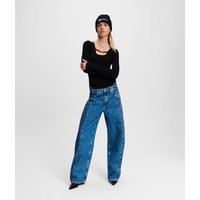 KL Jeans, Baggy-jeans Im Deconstructed-look Mit Mittelhohem Bund, Frau, Washed Blocked Blue, Größe: L28 KL Jeans, Baggy-jeans Im Deconstructed-look Mit Mittelhohem Bund, Frau, Washed Blocked Blue, Größe: L28 von KL Jeans