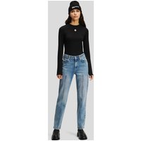 KL Jeans, Jeans Mit Eng Zulaufendem Bein Und Hohem Bund, Frau, Verblichenes Mittelblau, Größe: W32 L32 von KL Jeans
