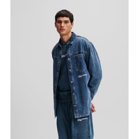 KL Jeans, Jeanshemd, Mann, Acid Washed Dunkelblau, Größe: XM von KL Jeans