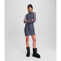 KL Jeans, Mesh-kleid In Schlangen-optik, Frau, Schwarzer Schlangendruck allover, Größe: L KL Jeans, Mesh-kleid In Schlangen-optik, Frau, Schwarzer Schlangendruck allover, Größe: L von KL Jeans
