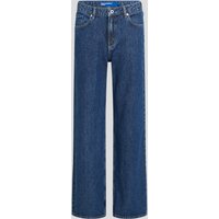 KL Jeans, Mittelhohe Jeans In Lässiger Passform Mit Schlitz Am Saum, Frau, DUNKELBLAU, Größe: W26 L32 von KL Jeans