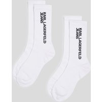 KL Jeans, Socken Mit Logo – 2er-set, Frau, Weiss, Größe: X3842 KL Jeans, Socken Mit Logo – 2er-set, Frau, Weiss, Größe: X3842 von KL Jeans