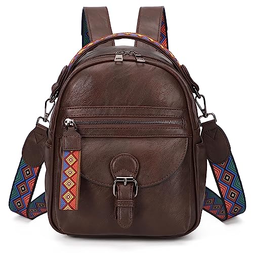 KL928 Damen Rucksack kleiner Damenrucksack 2 in 1 Rucksacktasche Soft Pu Leder Daypacks Rucksäcke wasserdichte Schultaschen damen-rucksackhandtaschen für Reisen, Arbeit, Einkaufen von KL928