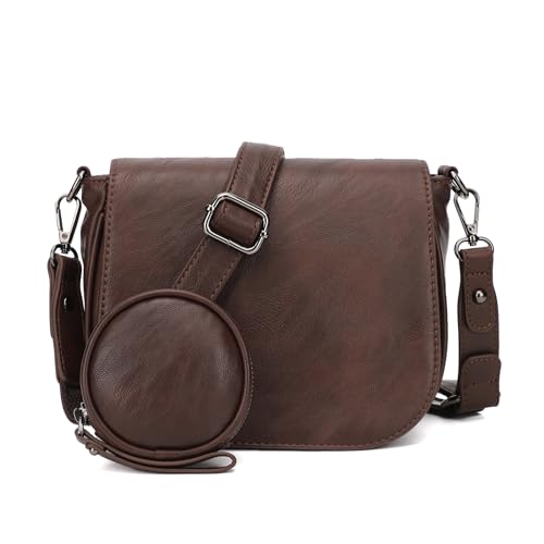 KL928 umhängetasche damen handtasche tasche schultertasche kleine Tasche damenhandtasche für Arbeit Einkaufen Reisen（Coffee） von KL928