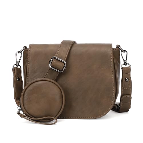 KL928 umhängetasche damen handtasche tasche schultertasche kleine Tasche damenhandtasche für Arbeit Einkaufen Reisen (khaki) von KL928
