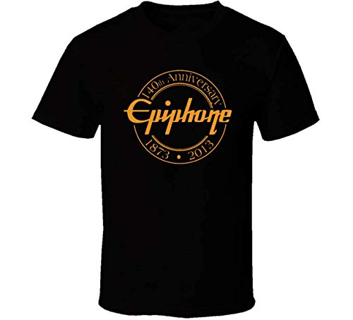 Epiphone 1873 2013 140 Years Black White T Shirt Mens T Shirt Black L von KLA