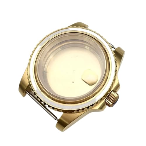 KLAIDE Mechanisches Uhrengehäuse für Herren, 40 mm, goldfarben, für NH35-Uhrwerk, Saphirglas, Goldgehäuse mit Kalender-40 mm, Einheitsgröße KLAIDE Mechanisches Uhrengehäuse für Herren, 40 mm, goldfarben, für NH35-Uhrwerk, Saphirglas, Goldgehäuse mit Kalender-40 mm, Einheitsgröße von KLAIDE