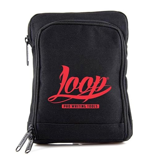 Loopcolors Pusherbag Brusttasche Unisex Hip-Hop Graffiti Streetwear (schwarz rot) von KLAMOTTEN STORE