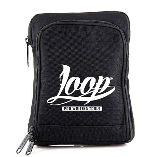 Loopcolors Pusherbag Brusttasche Unisex Hip-Hop Graffiti Streetwear (schwarz weiß) von KLAMOTTEN STORE
