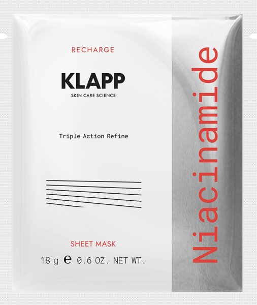 KLAPP Niacinamide Triple Action Refine Sheet Mask 1 Stk. KLAPP Niacinamide Triple Action Refine Sheet Mask 1 Stk. von KLAPP Skin Care Science