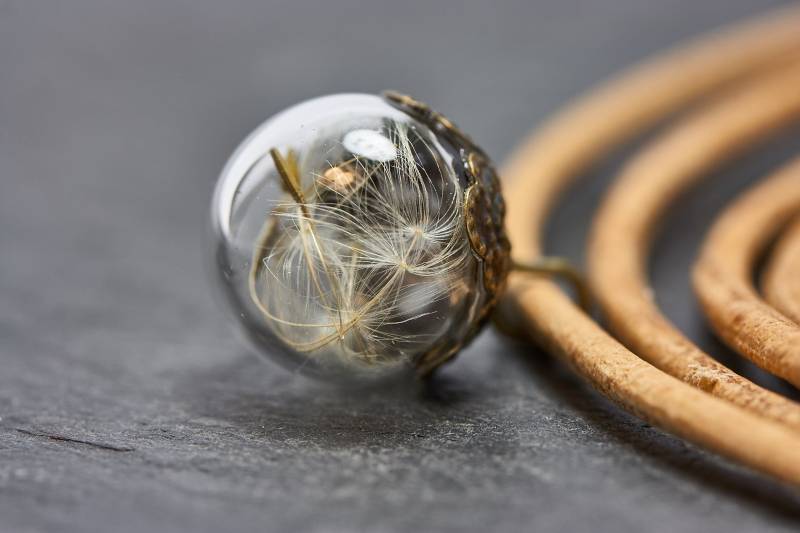 Pusteblume Armband Circle Blüte Handgefertigt - Schmuck Mit Pusteblumen Für Frauen von KLAPPERGLAS