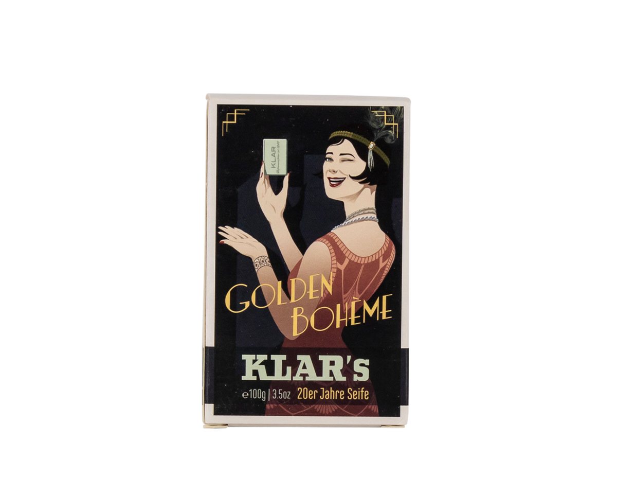KLAR Seifenmanufaktor Handseife Klar Seifen 20er Retro Seife Golden Bohème 100g, Cosmos zertifiziert KLAR Seifenmanufaktor Handseife Klar Seifen 20er Retro Seife Golden Bohème 100g, Cosmos zertifiziert von KLAR Seifenmanufaktor