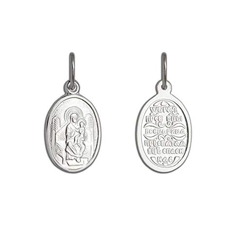 KLASSENCARAT Ikone Echt Silber 925 Ikoneanhänger Orthodoxe Religion Orthodox Ikone Anhänger Икона Образок Спаси и Сохрани für Damen und Herren von KLASSENCARAT