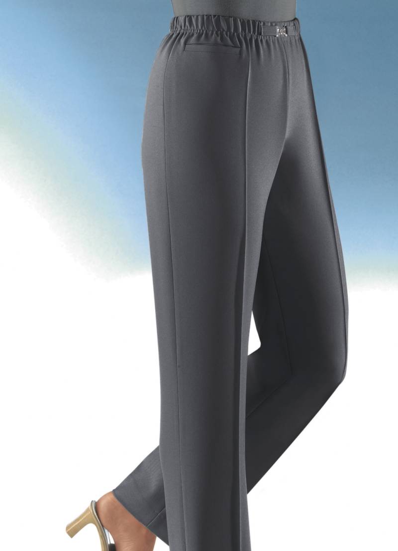 Hose in Schlupfform in 8 Farben, Dunkelgrau, Größe 48 von KLAUS MODELLE
