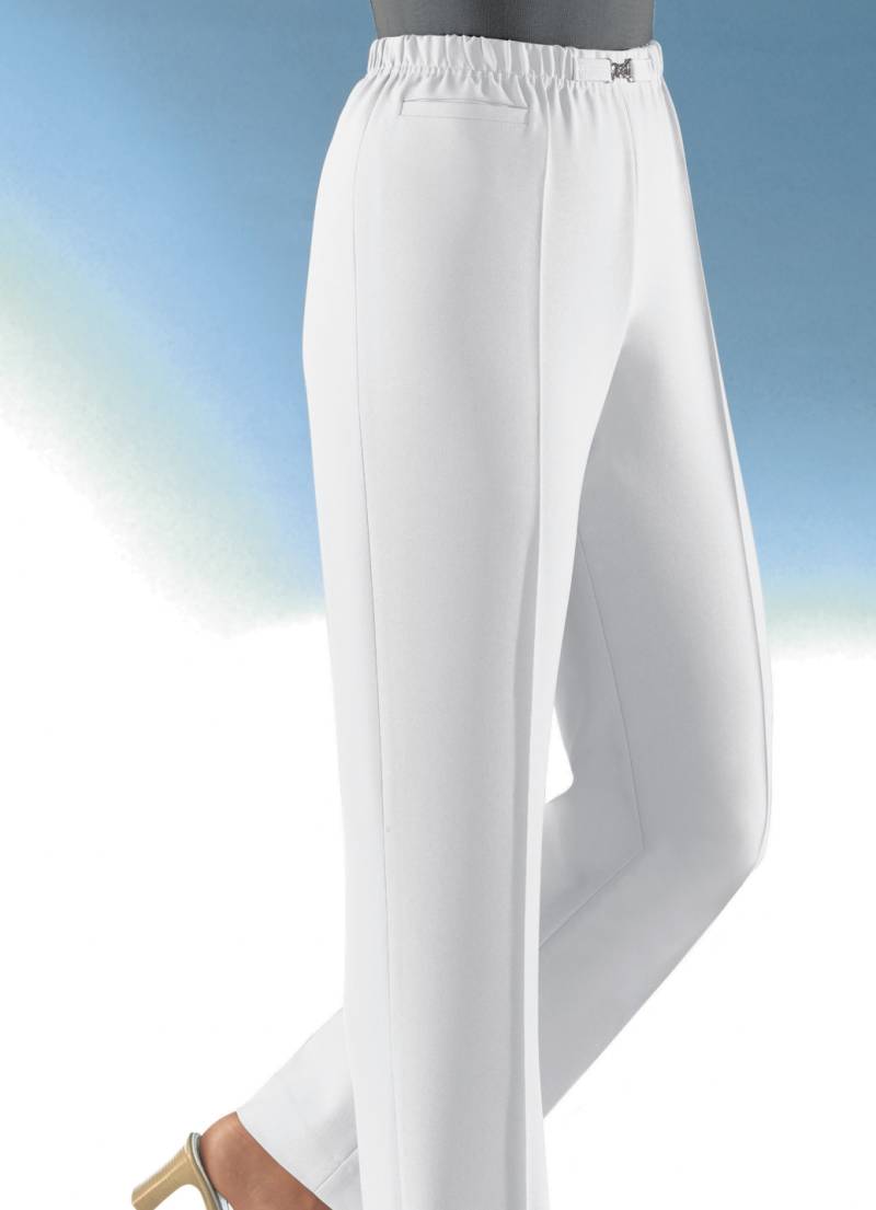 Hose in Schlupfform in 8 Farben, Weiss, Größe 40 von KLAUS MODELLE