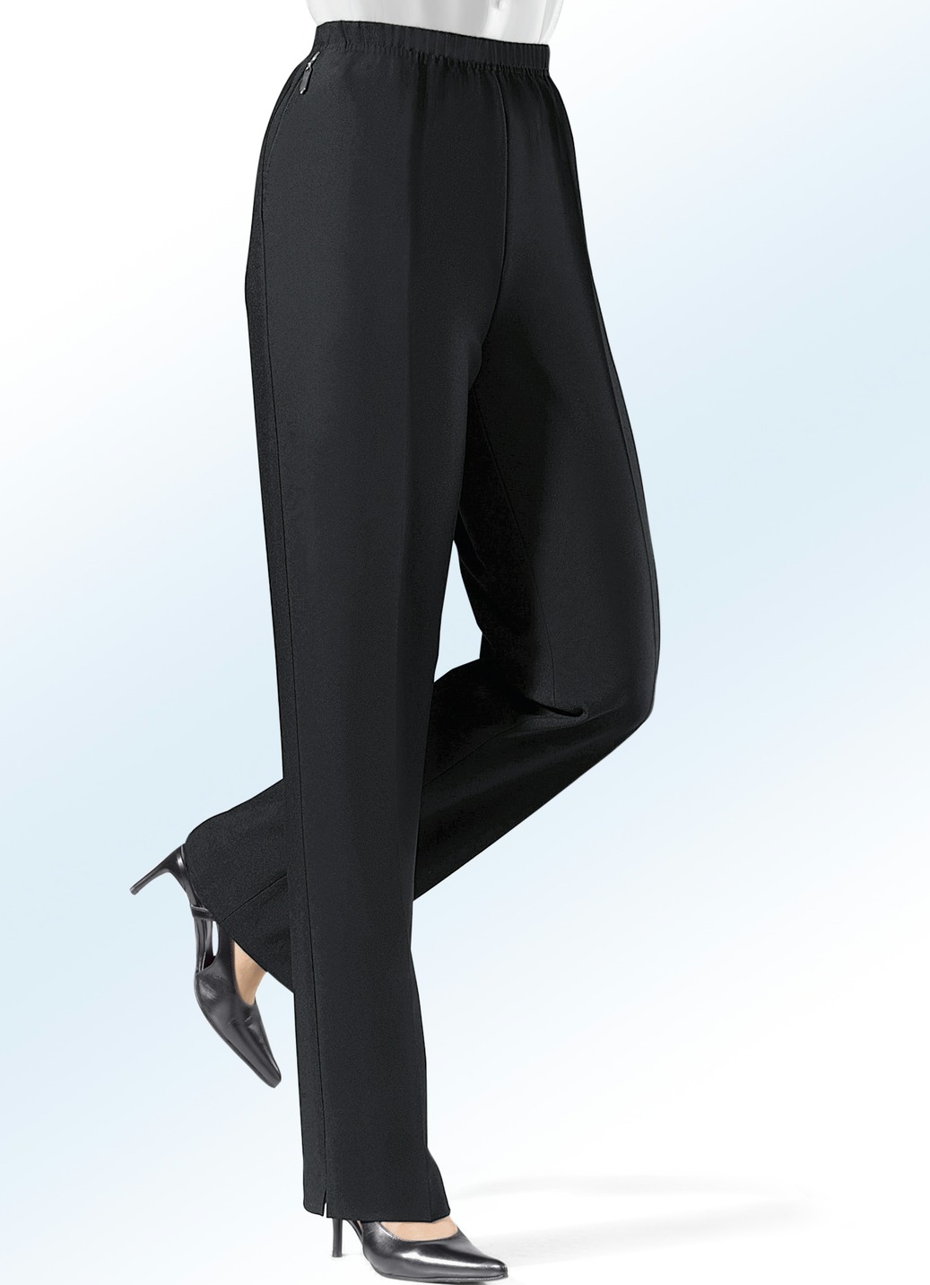 Hose in bequemer Schlupfform in 8 Farben, Schwarz, Größe 25 Hose in bequemer Schlupfform in 8 Farben, Schwarz, Größe 25 von KLAUS MODELLE
