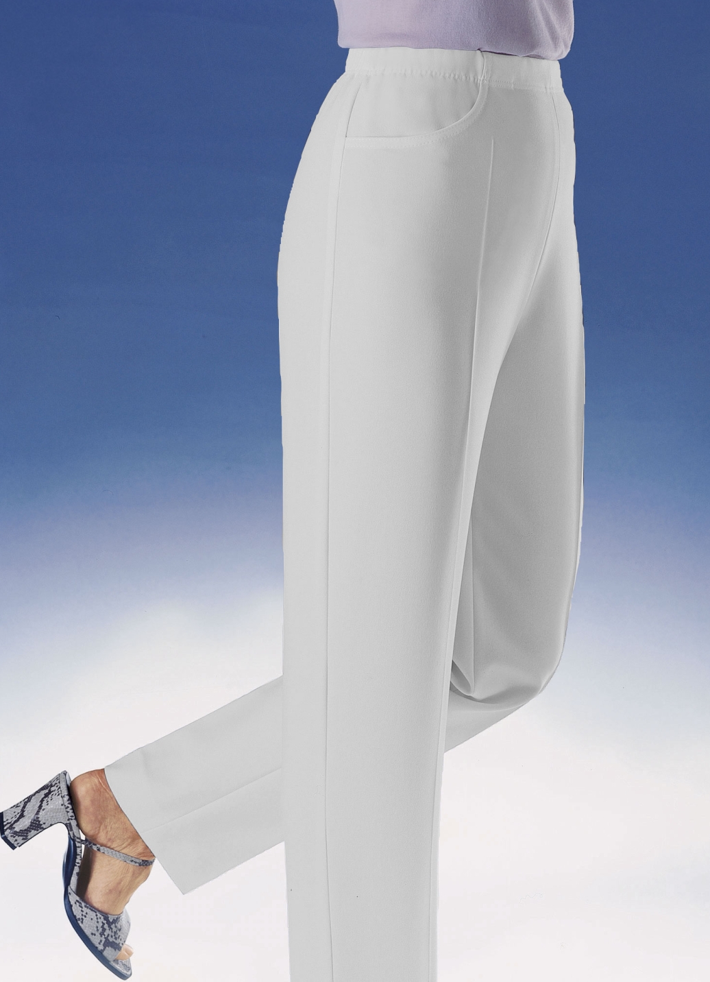 Hose mit praktischen Seitentaschen in 6 Farben, Ecru, Größe 38 Hose mit praktischen Seitentaschen in 6 Farben, Ecru, Größe 38 von KLAUS MODELLE