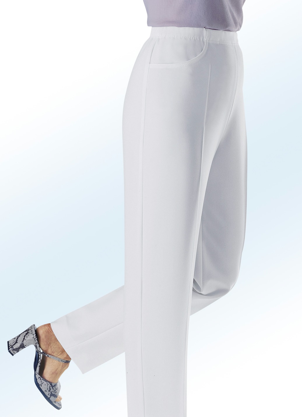 Hose mit praktischen Seitentaschen in 9 Farben, Weiss, Größe 27 von KLAUS MODELLE