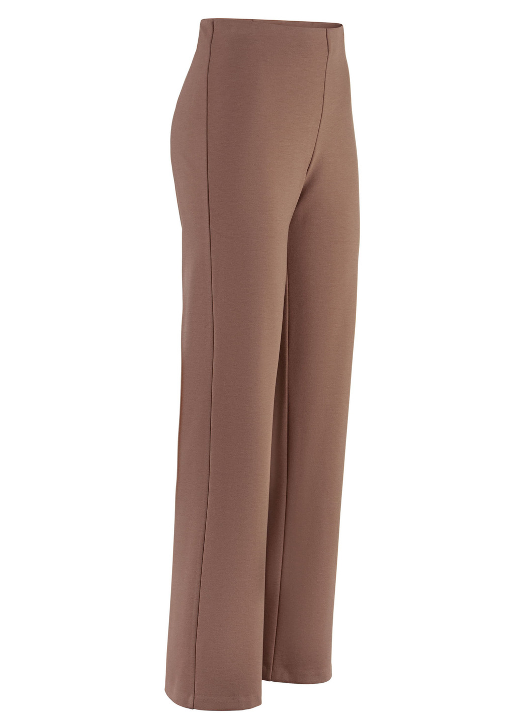 Jerseyhose mit ausgestellter Fußweite, Cognac, Größe 48 von KLAUS MODELLE