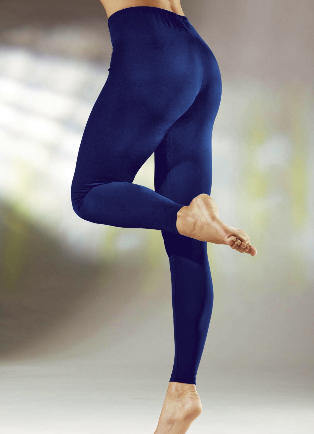 Leggings mit bequemem Dehnbund, Nachtblau, Größe 48 von KLAUS MODELLE