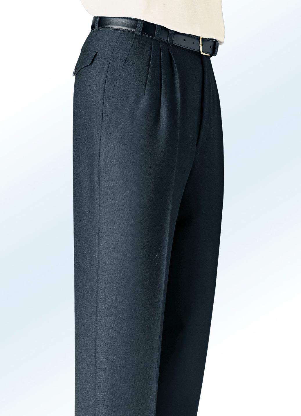 „Klaus Modelle“-Hose mit Gesäßpattentaschen in 4 Farben, Anthrazit Meliert, Größe 52 „Klaus Modelle“-Hose mit Gesäßpattentaschen in 4 Farben, Anthrazit Meliert, Größe 52 von KLAUS MODELLE