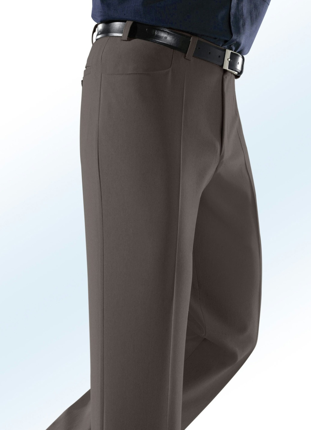 „Klaus Modelle“-Hose mit Seitentaschen, Dunkelbraun, Größe 54 von KLAUS MODELLE