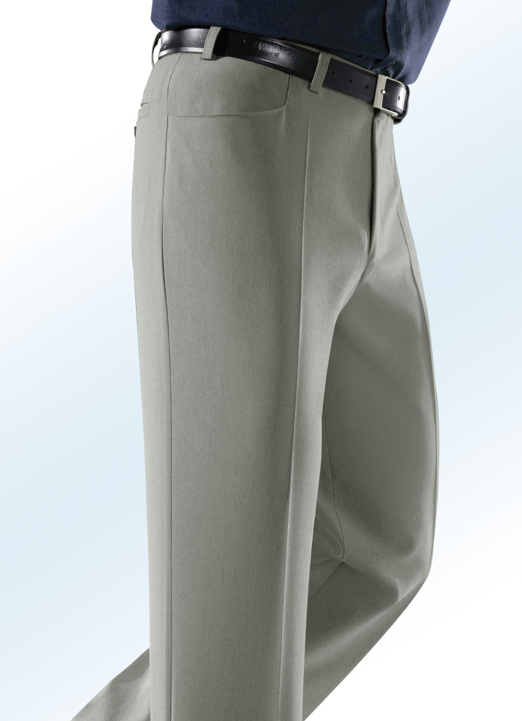 „Klaus Modelle“-Hose mit Seitentaschen, Schilf Meliert, Größe 54 von KLAUS MODELLE