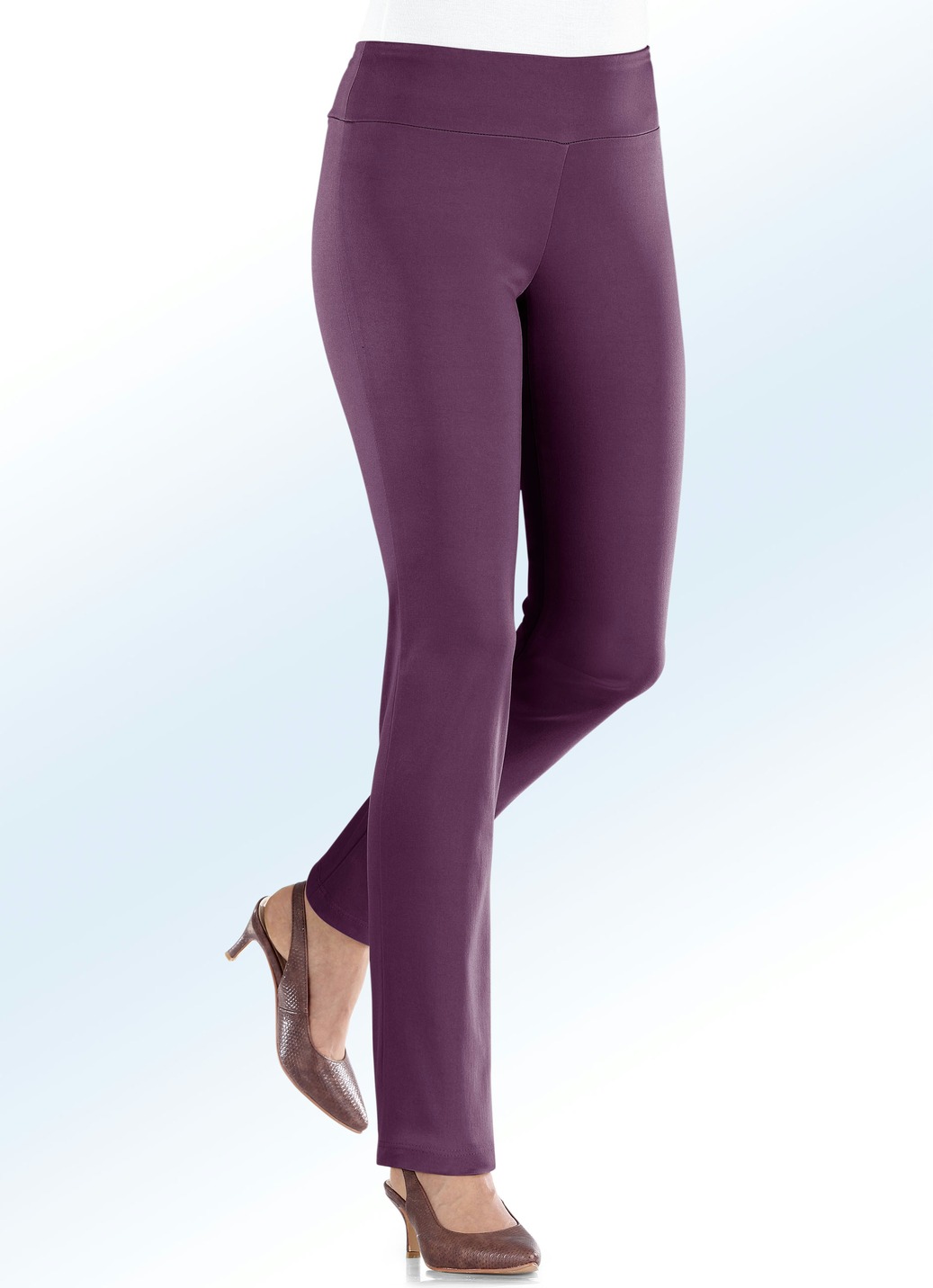 Soft-Stretch-Hose in 12 Farben, Bordeaux, Größe 38 von KLAUS MODELLE