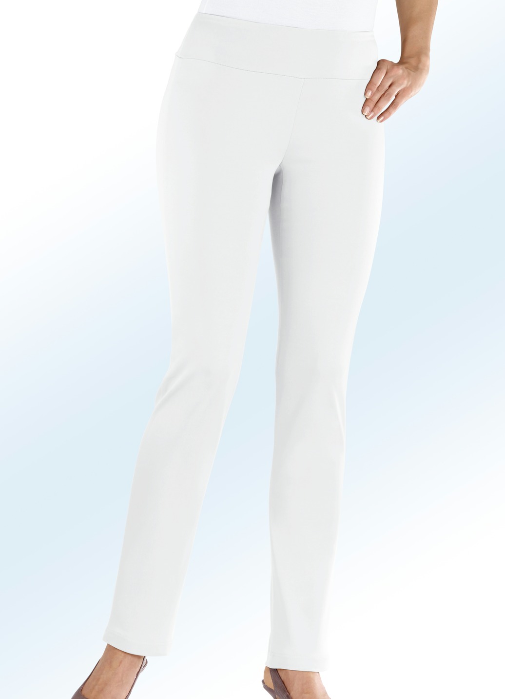 Soft-Stretch-Hose in 12 Farben, Weiss, Größe 52 Soft-Stretch-Hose in 12 Farben, Weiss, Größe 52 von KLAUS MODELLE