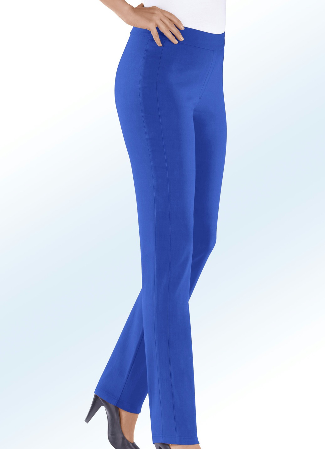 Hochelastische Hose in 13 Farben, Royalblau, Größe 36 von KLAUS MODELLE