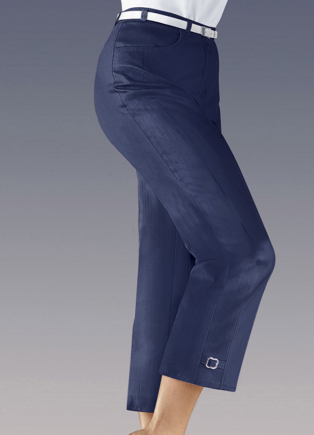 Hose in 7/8 Länge, Jeansblau, Größe 36 von KLAUS MODELLE